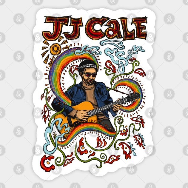 J.J. Cale Sticker by HelenaCooper